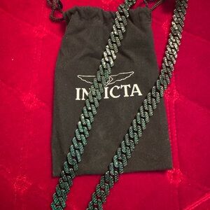 Invicta Emerald Green Cuban Link Chain